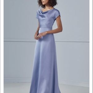 AMSALE- marie dress in color CHAMPAGNE